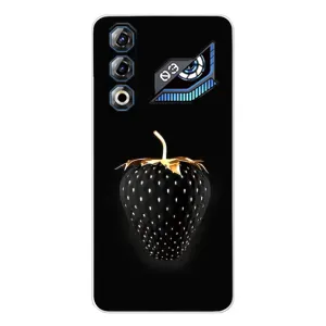 Чехол с изображением вкусной еды для ZTE Nubia Neo 3 GT (Чёрная клубника)