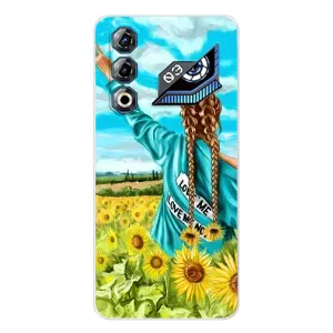 Чехол Стильные девушки на ZTE Nubia Neo 3 GT (Девушка на поле)