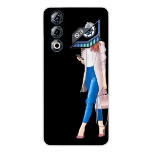 Чехол с картинкой Модные Девчонки ZTE Nubia Neo 3 GT (Девушка со смартфоном)
