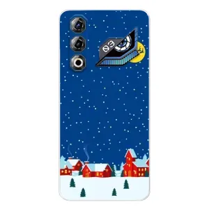 Силиконовый бампер на рождество для ZTE Nubia Neo 3 GT (Город в снегу)
