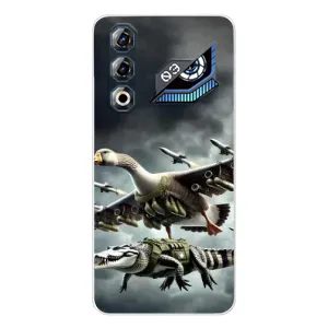 Чехол с мемами тралалело тралала для ZTE Nubia Neo 3 GT (Гусини и крокодило)
