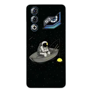 Силиконовый Чехол с принтом "Космонавты" на ZTE Nubia Neo 3 GT (Космонавт на рыбалке)