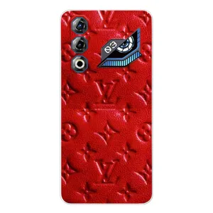 Текстурный Чехол Louis Vuitton для ЗТЕ Нубия Нео 3 ГТ (Красный ЛВ)