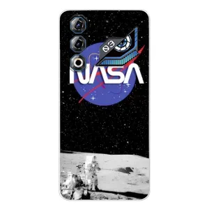 Силиконовый бампер с принтом "Наса" на ZTE Nubia Neo 3 GT (Nasa на луне)