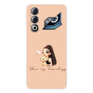Силиконовый Чехол на ZTE Nubia Neo 3 GT с картинкой Стильных Девушек (С собакой)