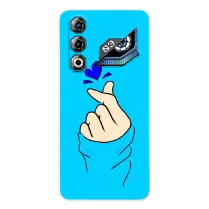Чехлы (Знак сердечка) на ZTE Nubia Neo 3 GT (Сердце на синем)