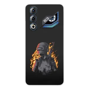 Силиконовый чехол с картинкой "Герой Pubg" на ZTE Nubia Neo 3 GT (В огне)