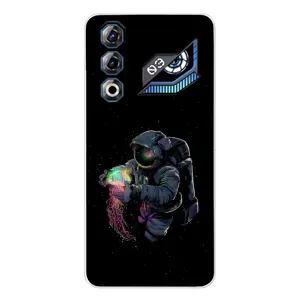 Силиконовый Чехол с принтом "Космонавты" на ZTE Nubia Neo 3 GT (В руках земля)