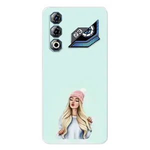 Силиконовый Чехол на ZTE Nubia Neo 3 GT с картинкой Стильных Девушек (В шапке)