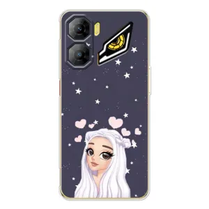 Чехол Стильные девушки на ZTE Nubia Neo 3 (Девушка и сердечки)