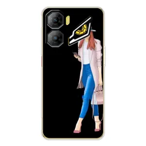 Чехол с картинкой Модные Девчонки ZTE Nubia Neo 3 (Девушка со смартфоном)