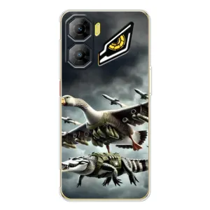 Чехол с мемами тралалело тралала для ZTE Nubia Neo 3 (Гусини и крокодило)