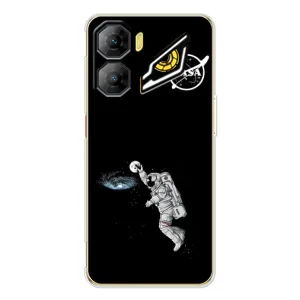 Силиконовый бампер с принтом "Наса" на ZTE Nubia Neo 3 (Космонавт баскетболист)