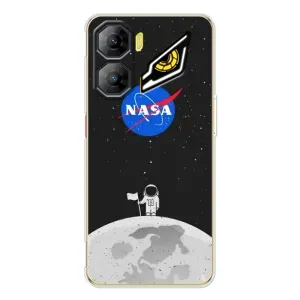 Силиконовый бампер с принтом "Наса" на ZTE Nubia Neo 3 (Космонавт NASA)
