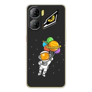 Силиконовый Чехол с принтом "Космонавты" на ZTE Nubia Neo 3 (Космонавт с шариками)