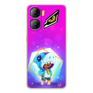 Чехол Бравл Старс для ZTE Nubia Neo 3 (Леон в костюме Акулы)