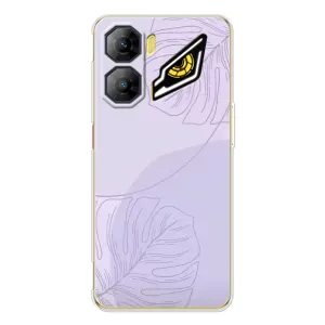Чехол цветочный дизайн для ZTE Nubia Neo 3 (Монстера фиолетовая)