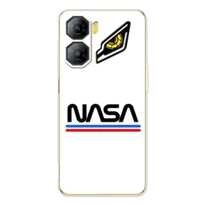 Силиконовый бампер с принтом "Наса" на ZTE Nubia Neo 3 (NASA на белом фоне)