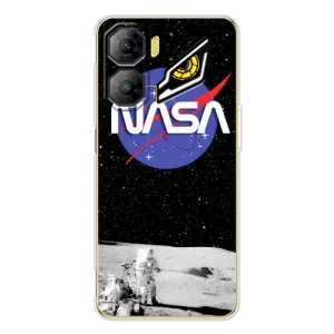 Силиконовый бампер с принтом "Наса" на ZTE Nubia Neo 3 (Nasa на луне)