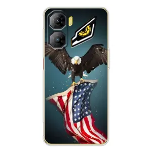 Чехол Флаг USA для ZTE Nubia Neo 3 (Орел и флаг)