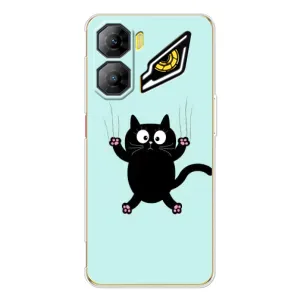 Силиконовый чехол с котиком для ZTE Nubia Neo 3 (Падающий кот)