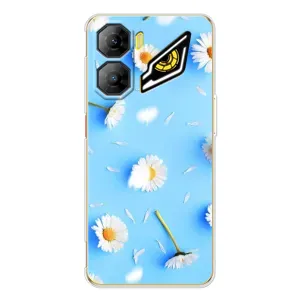 Чехол с Цветами для ZTE Nubia Neo 3 (ромашки на голубом)