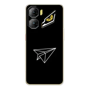 Чехол с картинками на черном фоне для ZTE Nubia Neo 3 (Самолетик)