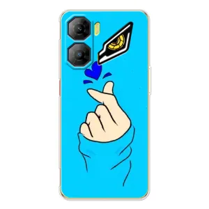 Чехлы (Знак сердечка) на ZTE Nubia Neo 3 (Сердце на синем)