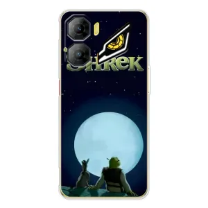 Печатный чехол с принтом Шрек для ZTE Nubia Neo 3 (Шрек на луне)