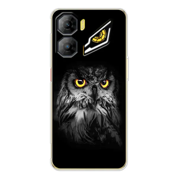 Чехол с рисунком «Сова на чёрном» для ZTE Nubia Neo 3 Чехол с рисунком «Сова на чёрном» для ZTE Nubia Neo 3