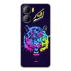 Силиконовый бампер с картинкой животных для ZTE Nubia Neo 3 (Тигр-Арт)