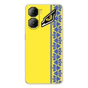 Силиконовый Чехол на ZTE Nubia Neo 3 (Вышиванка на желтом)