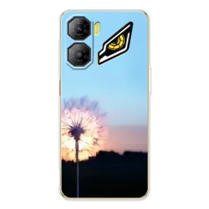 Силиконовый Чехол с одуванчиками на ZTE Nubia Neo 3 (Закат с одуванчиком)