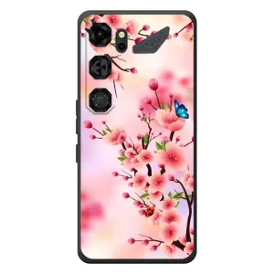 Чехол с принтом САКУРЫ на ZTE Nubia Neo 5 GT 5G (Бабочки на сакуре)