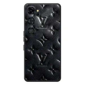 Текстурный Чехол Louis Vuitton для ЗТЕ Нубия Нео 5 ГТ 5Г (Черный ЛВ)
