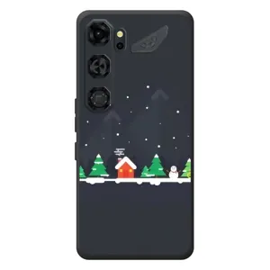 Силиконовый бампер на рождество для ZTE Nubia Neo 5 GT 5G (Город зимний)