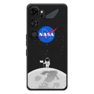 Силиконовый бампер с принтом "Наса" на ZTE Nubia Neo 5 GT 5G (Космонавт NASA)