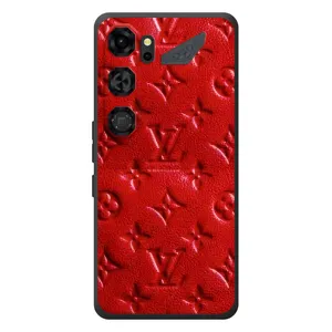 Текстурный Чехол Louis Vuitton для ЗТЕ Нубия Нео 5 ГТ 5Г (Красный ЛВ)