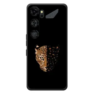 Чехол с леопардовым принтом на ZTE Nubia Neo 5 GT 5G (Леопард на черном)
