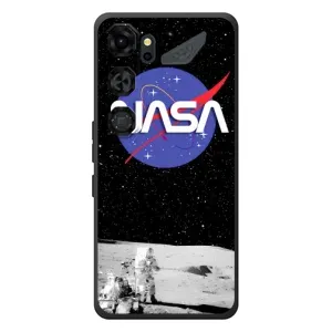 Силиконовый бампер с принтом "Наса" на ZTE Nubia Neo 5 GT 5G (Nasa на луне)