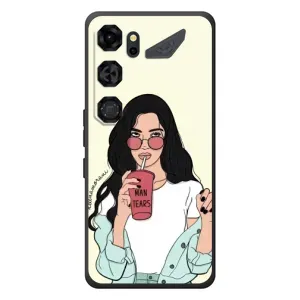 Силиконовый Чехол на ZTE Nubia Neo 5 GT 5G с картинкой Стильных Девушек (С напитком)