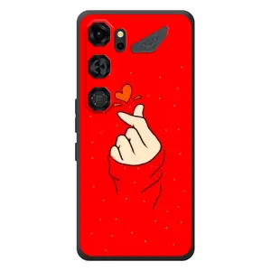 Чехлы (Знак сердечка) на ZTE Nubia Neo 5 GT 5G (Сердце на красном)