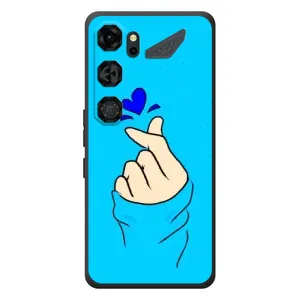 Чехлы (Знак сердечка) на ZTE Nubia Neo 5 GT 5G (Сердце на синем)