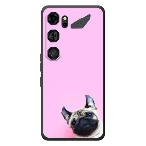 Бампер для ZTE Nubia Neo 5 GT 5G с картинкой "Песики" (Собака на розовом)