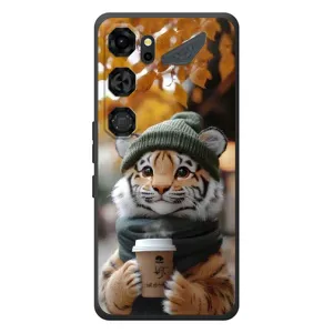 Печатный чехол «Зверята с кофе» для ZTE Nubia Neo 5 GT 5G (Тигр с кофе)