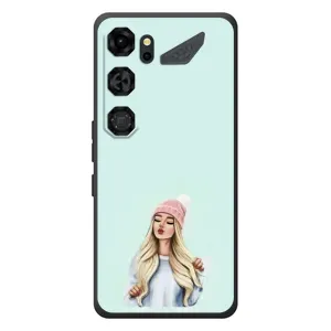 Силиконовый Чехол на ZTE Nubia Neo 5 GT 5G с картинкой Стильных Девушек (В шапке)