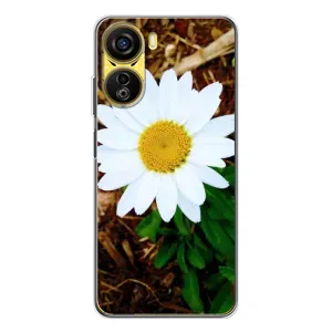 Чехол с ромашками на ZTE Nubia Neo 5G (Белая ромашка)