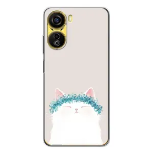 Чехол на тематику: Коты для ZTE Nubia Neo 5G (Белый котик)