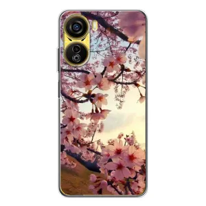 Чехол с принтом САКУРЫ на ZTE Nubia Neo 5G (Цветущая сакура)