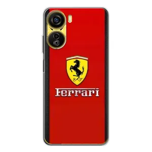 Силіконовий бампер з картинкою машини на ZTE Nubia Neo 5G (Ferrari Logo)